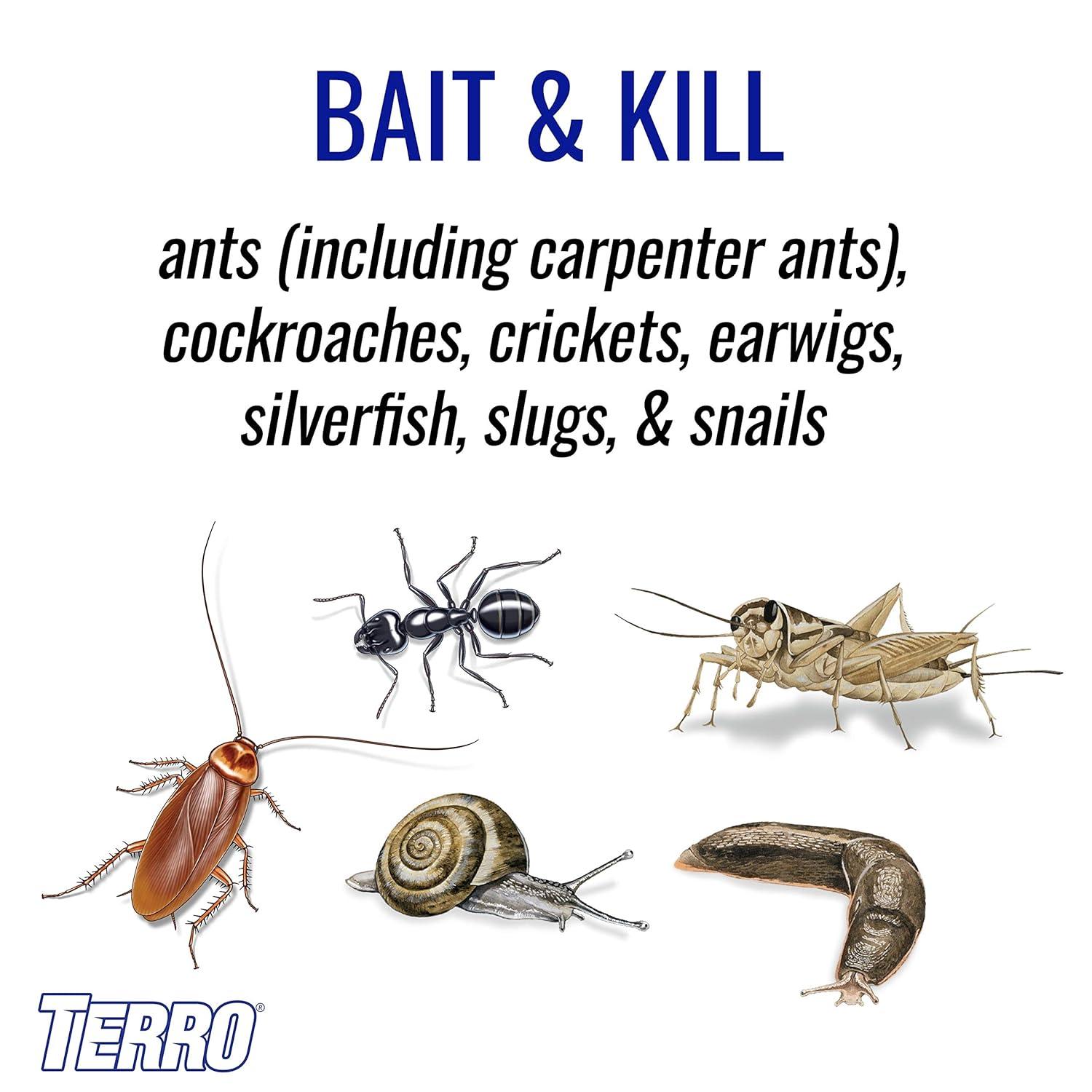 imageTERRO T2600 Perimeter Outdoor Ant Bait Plus  Attracts and Kills Carpenter Ants Roaches Crickets Earwigs Silverfish Slugs and Snails  2 Pack 4Lbs2 Pack