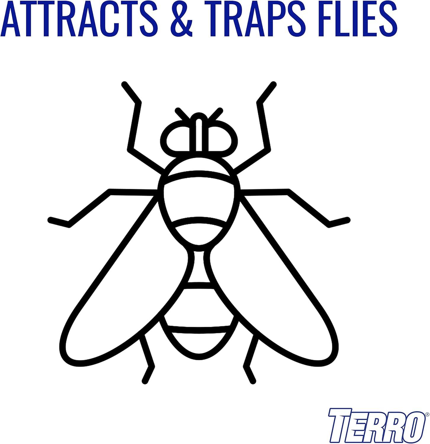 imageTERRO T518 Fly Magnet 16 Total 2 Pack Sticky Fly Trap Indoor Hanging1 Pack