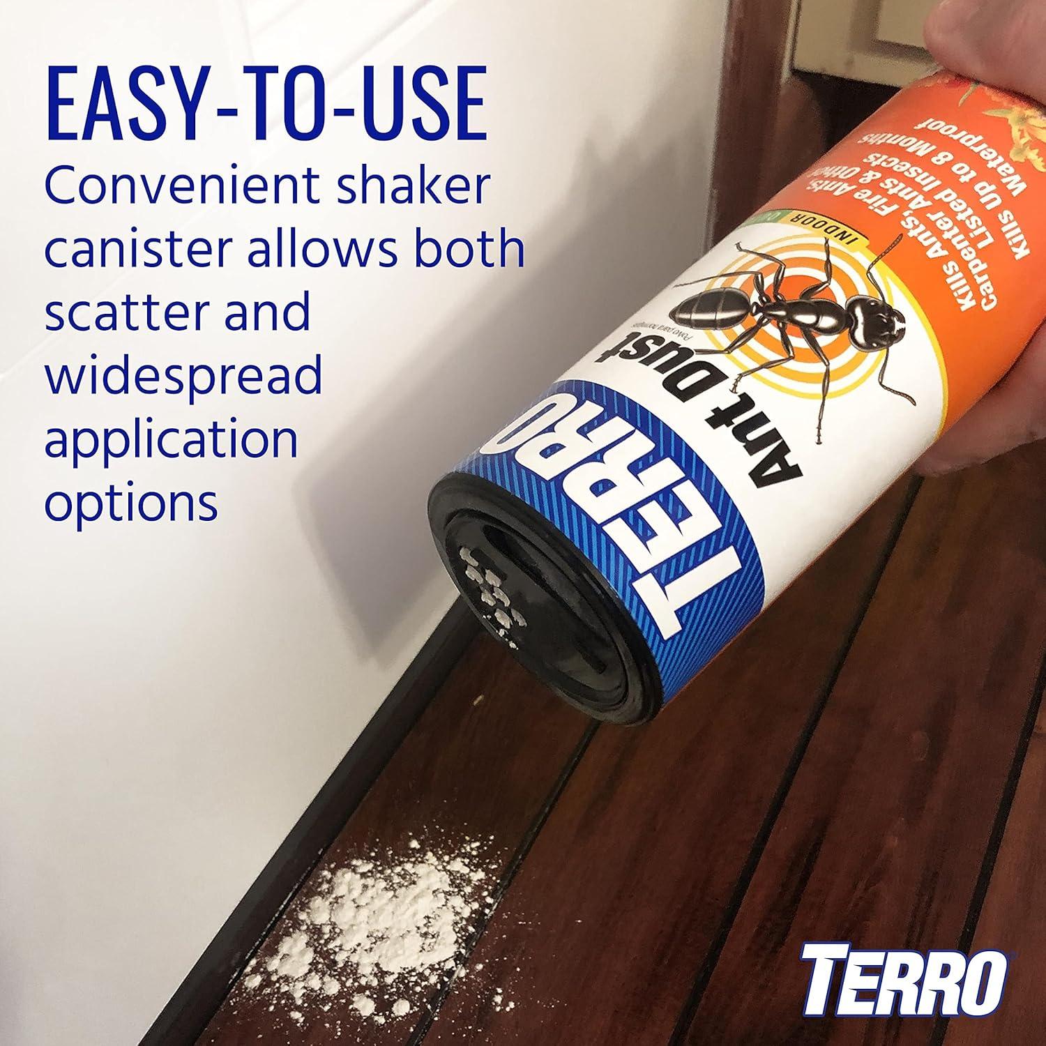 imageTERRO T600 Ant Dust Powder Killer for Indoors and Outdoors  Kills Ants Fire Ants Carpenter Ants Roaches Spiders and Other Insects  1lb1lb