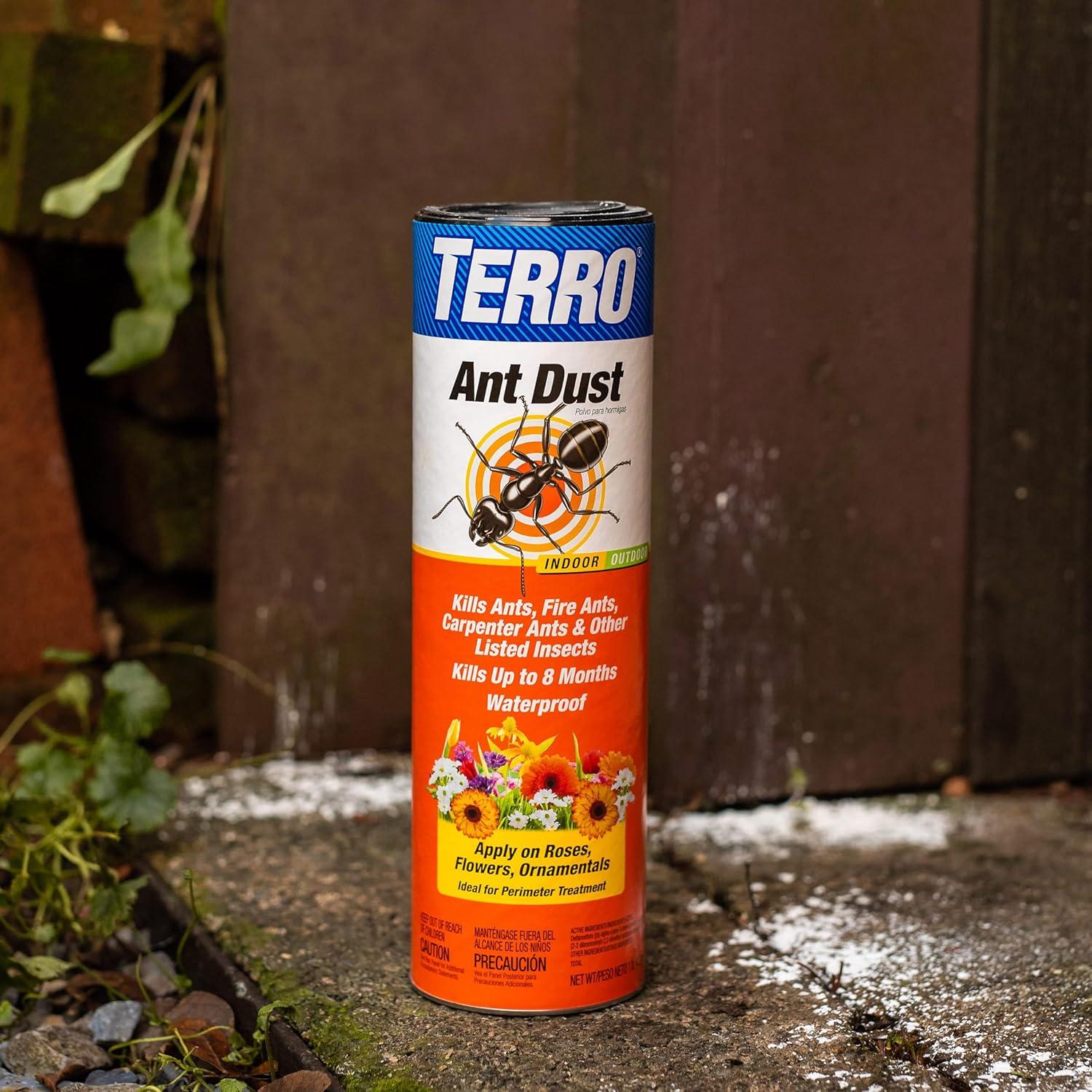imageTERRO T600 Ant Dust Powder Killer for Indoors and Outdoors  Kills Ants Fire Ants Carpenter Ants Roaches Spiders and Other Insects  1lb1lb