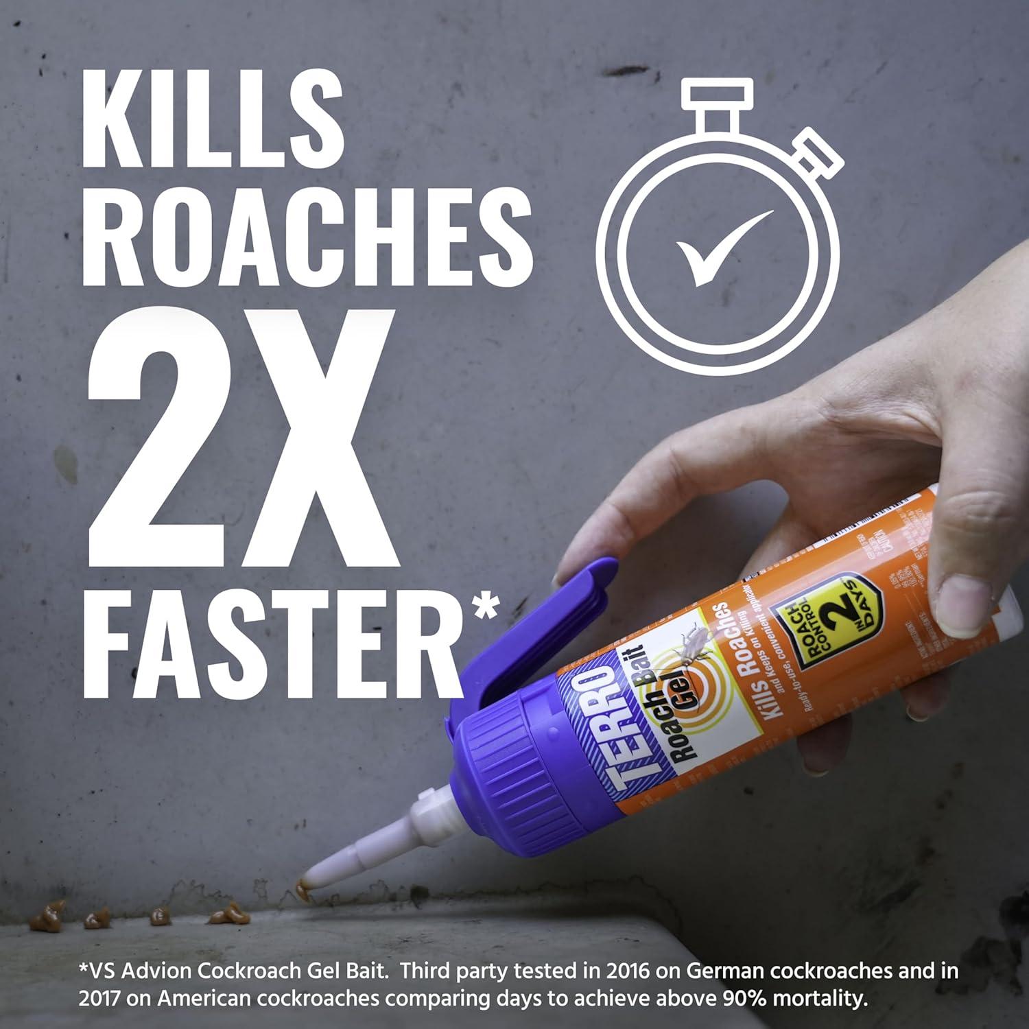 imageTerro T502 ReadytoUse Indoor Cockroach Gel Bait Killer  Kills German American Oriental Roaches 3 oz
