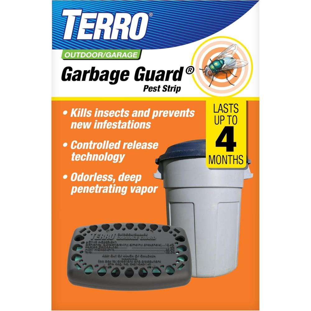 imageTerro T800 Garbage Guard Trash Can Insect Killer  Kills Flies Roach Maggots Beetles and Insects in Outdoor Garbage Can1 Pack