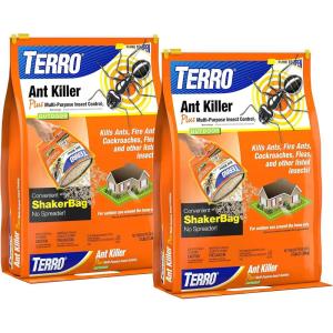 imageTERRO Ant Killer Plus MultiPurpose Insect Control for Outdoors  Kills Fire Ants Fleas Cockroaches and Other Crawling Insects  3lb Shaker Bag  T90162 Pack
