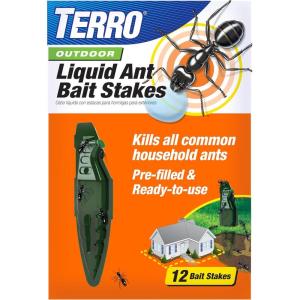 imageTERRO Liquid Ant Baits  T1813  Outdoor ReadytoUse Terro Traps Kills Household Ants 8 Bait Stakes12 Bait Stations