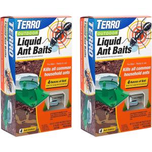 imageTERRO T18046 Outdoor ReadytoUse Liquid Ant Bait Killer and Trap  Kills Common Household Ants  4 Bait Stations8 Bait Stations