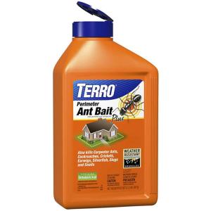imageTERRO T2600 Perimeter Outdoor Ant Bait Plus  Attracts and Kills Carpenter Ants Roaches Crickets Earwigs Silverfish Slugs and Snails  2 Pack 4Lbs1 Pack