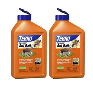 imageTERRO T2600 Perimeter Outdoor Ant Bait Plus  Attracts and Kills Carpenter Ants Roaches Crickets Earwigs Silverfish Slugs and Snails  2 Pack 4LbsPack of 12