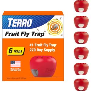 imageTerro Fruit Fly Traps for Indoors 12 Pack  540 Days of Lure Supply6 Traps